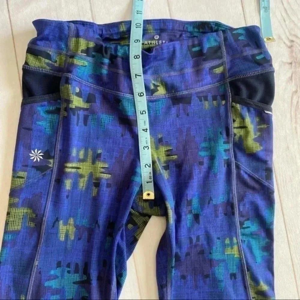 Athleta Camo Be Free Knicker Crop Leggings Blue - Picture 8 of 15